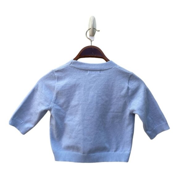 Tidal Nest Baby Blue V-Neck Short-Sleeve Cropped Cardigan Sz M - Picture 6 of 6